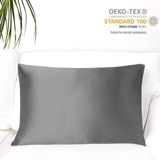 MYK Pure Mulberry Silk Pillowcase, 19 Momme Both Sides Silk OEKO-TEX (Charcoal Grey - Queen) | Bed Bath & Beyond