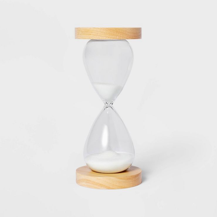 Decorative Hourglass with Rubber Wood Base - Threshold™ | Target