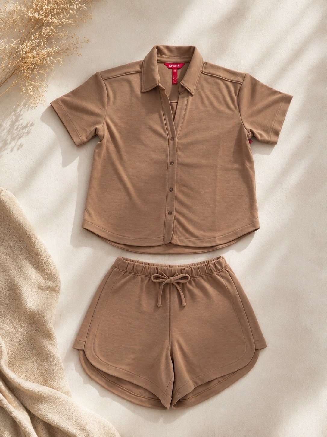 SPANX AirEssentials® Sandwashed Button-Down Shirt. SPANX AirEssentials® Sandwashed Short, 5"