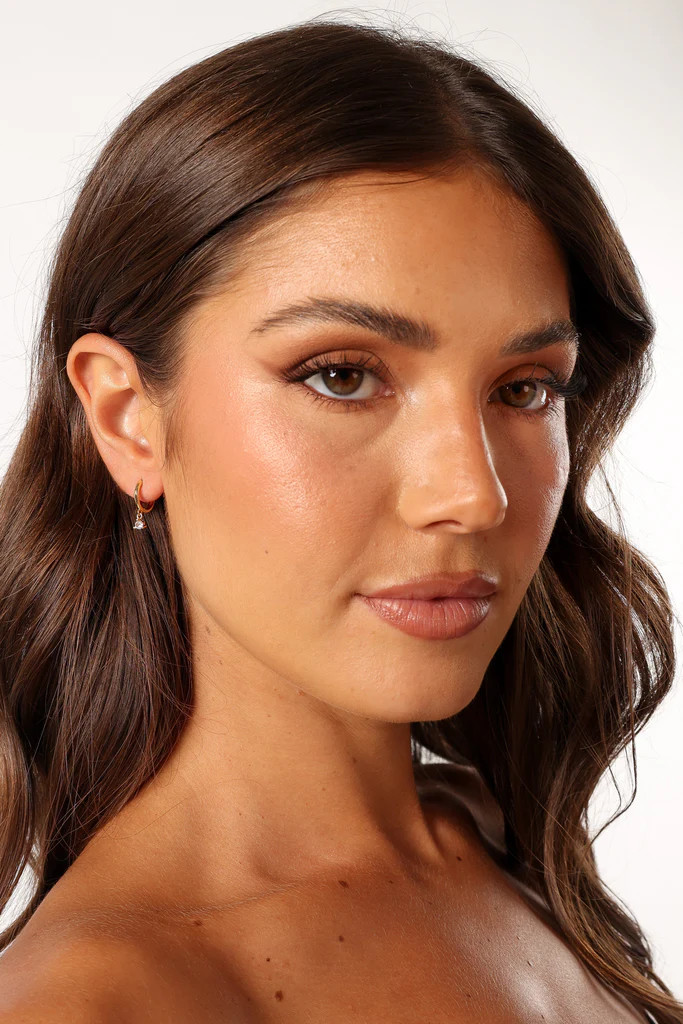 Adley Hoop Rhinestone Earrings - Gold | Petal & Pup (US)