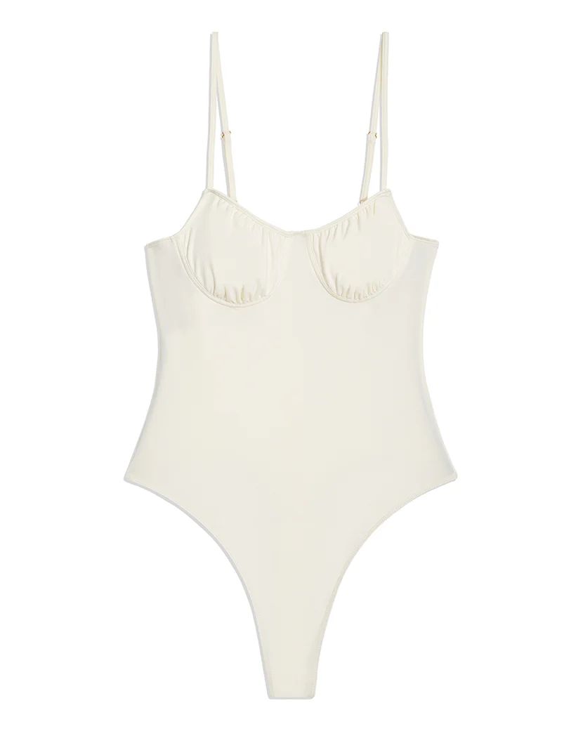 Ruched Cup Bodysuit - XL Ivory | We Wore What