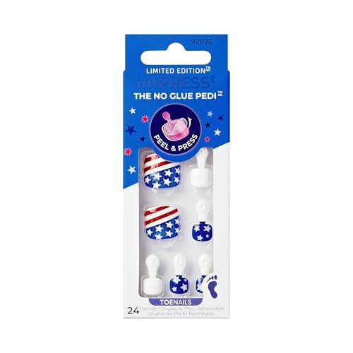 KISS imPRESS No Glue Mani Press On Nails, Design, 'Need a Vacation', Multicolor, Short Size, Squoval Shape, Includes 24 Nails, Prep Pad, Instructions Sheet, 1 Manicure Stick, 1 Mini File | Amazon (US)