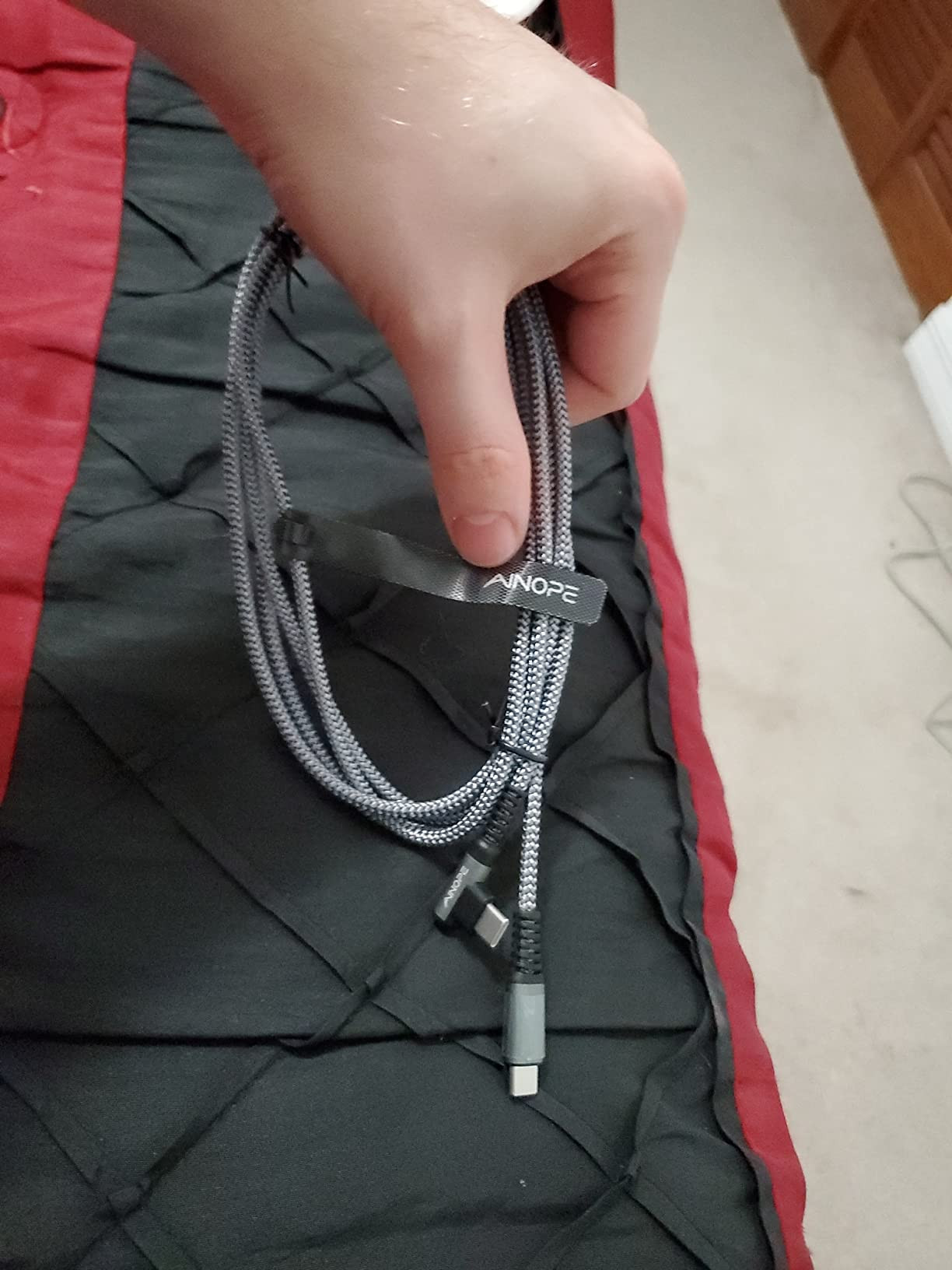 AINOPE USB C Cable 60W 2-Pack 10ft Nylon Braided USB C to USB C Cable Type C Charger Fast Charging Right Angle USBC Cable Charger Cord for iPhone 16 Pro Max 15 Plus Samsung S24 S23 iPad Pro Blue | Amazon (US)