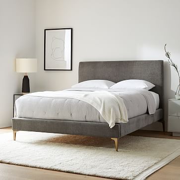 Upholstered Bed Frame And Headboard, Bed, Bed Frame, Headboard, Fabric Headboard, Bedroom Furniture | West Elm (US)