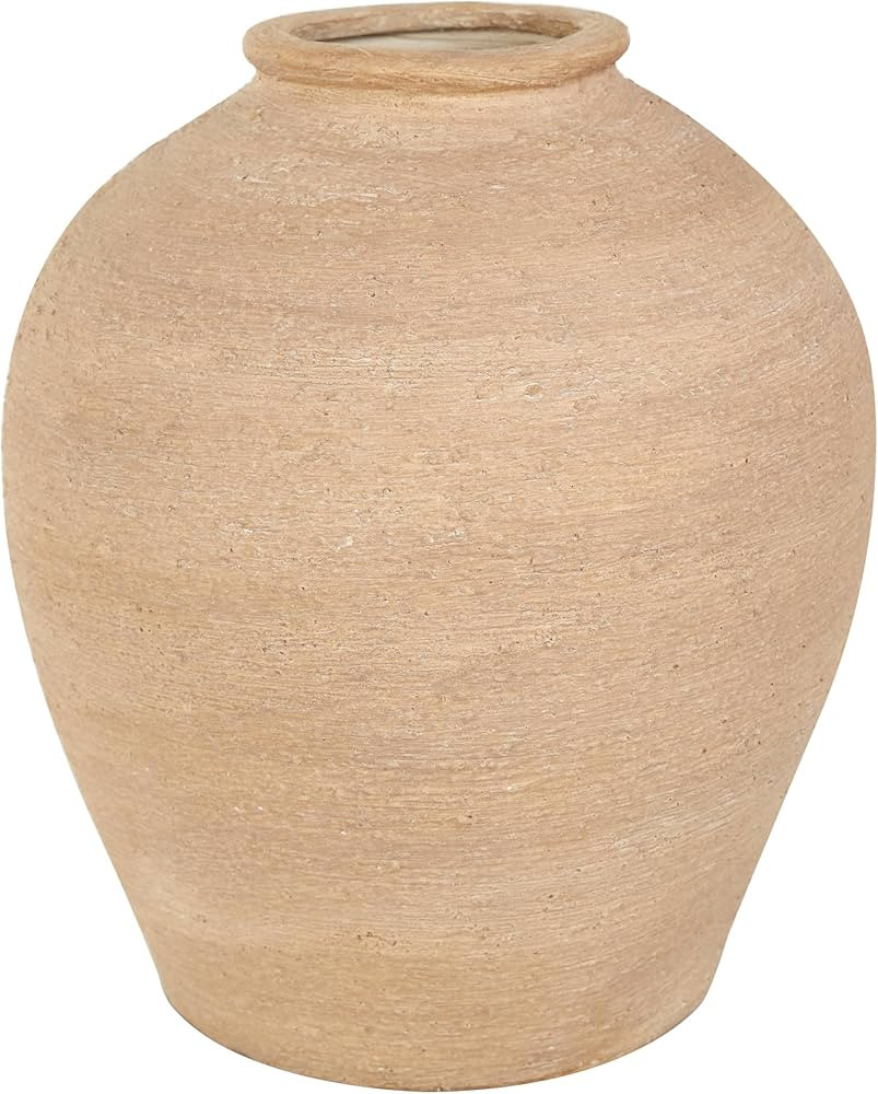 The Novogratz Porcelain Ceramic Decorative Vase Wide Textured Centerpiece Vase, Flower Vase for H... | Amazon (US)
