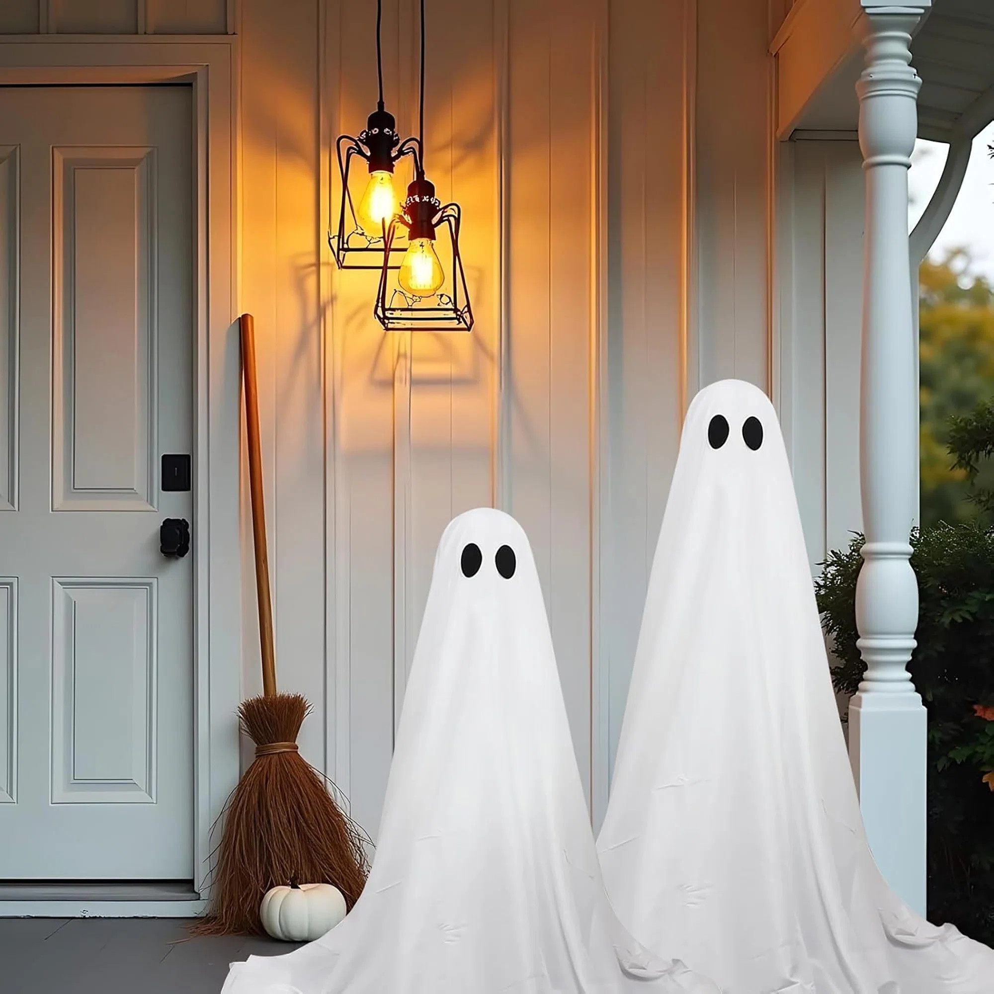 2 Packs Halloween Decorations Outdoor, Spooky Halloween Ghost Decor With Remote String Lights Bat... | Wayfair North America