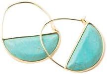 Scout Curated Wears - Stone Prism Hoop Earring - Turquoise/Gold | Amazon (US)