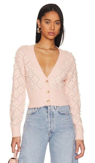 Nancia Pointelle Cardigan in Light Pink | Revolve Clothing (Global)