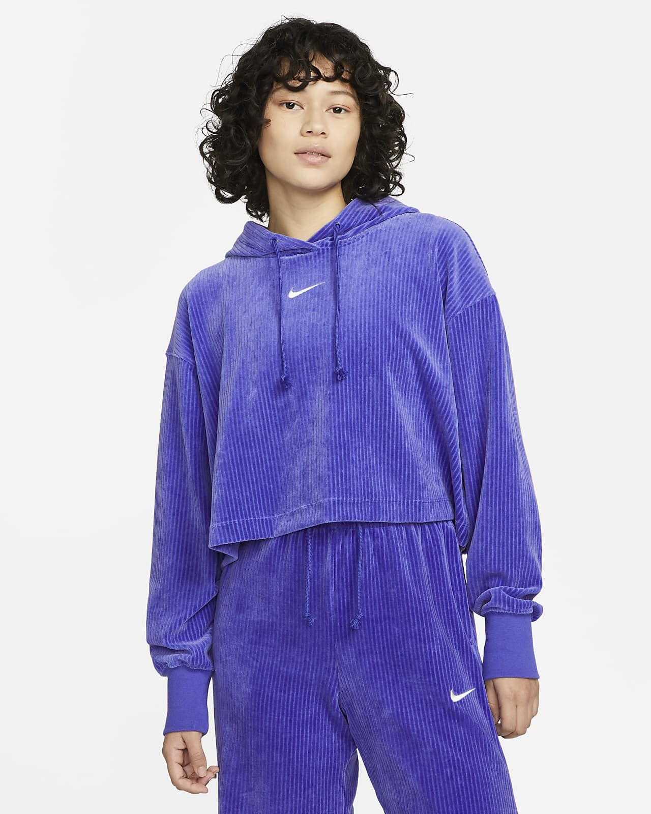 Women's Velour Cropped Pullover Hoodie | Nike (US)