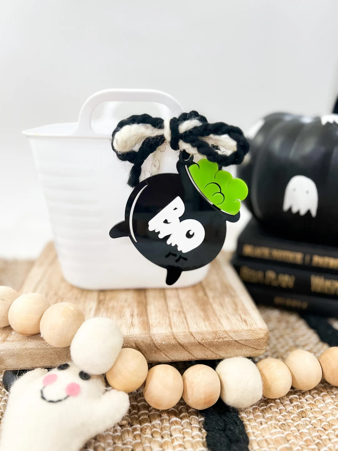 Cauldron Halloween Basket Tag Boo Basket Halloween Bucket - Etsy | Etsy (US)