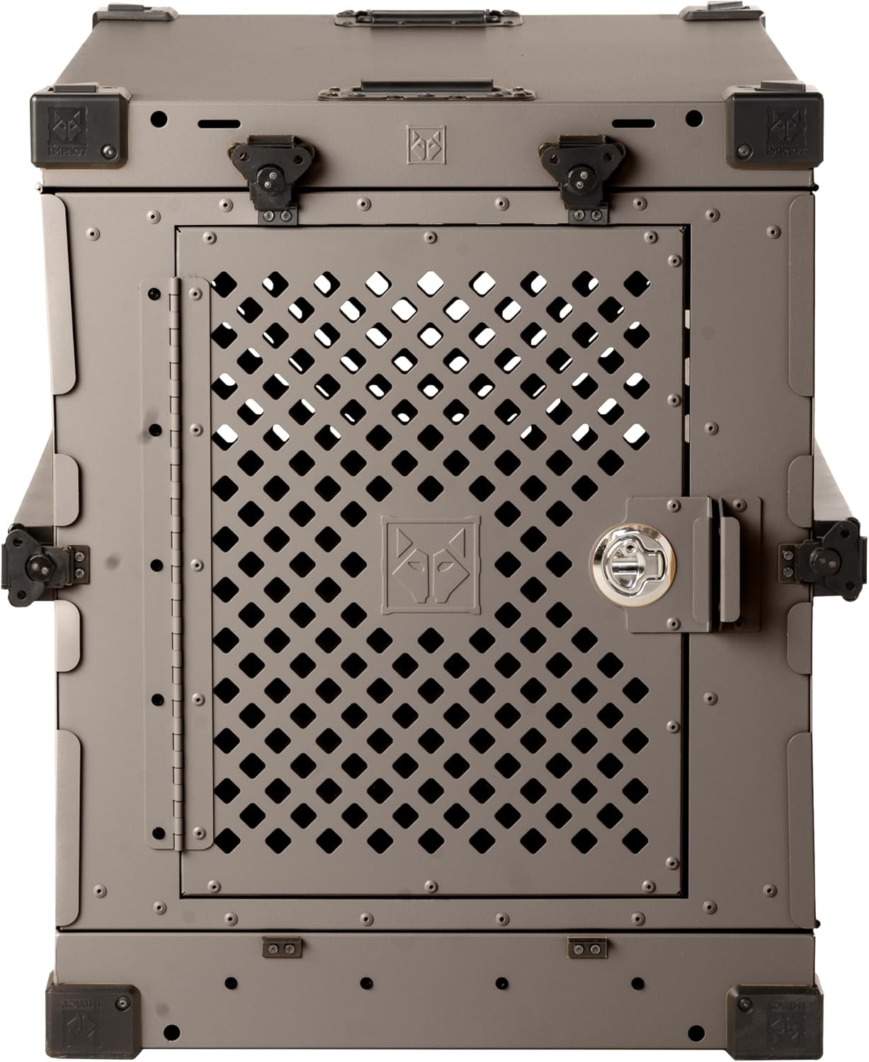 Impact Collapsible Dog Crate - Heavy Duty Travel Aluminum Kennel, Gray 34" | Amazon (US)