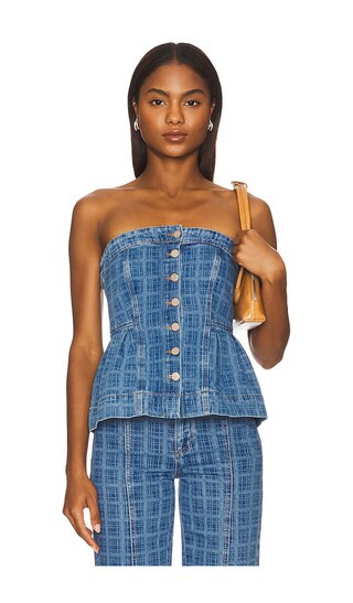 Eloise Top in Blue | Revolve Clothing (Global)