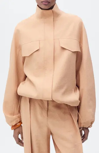 MANGO Oversize Stand Collar Jacket | Nordstrom | Nordstrom