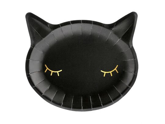 Black Cat Plates | Oh Happy Day Shop
