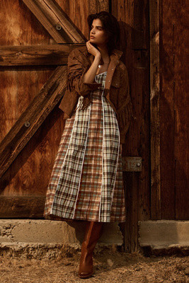 Siddhartha Bansal V-Neck Midi Dress | Anthropologie (US)