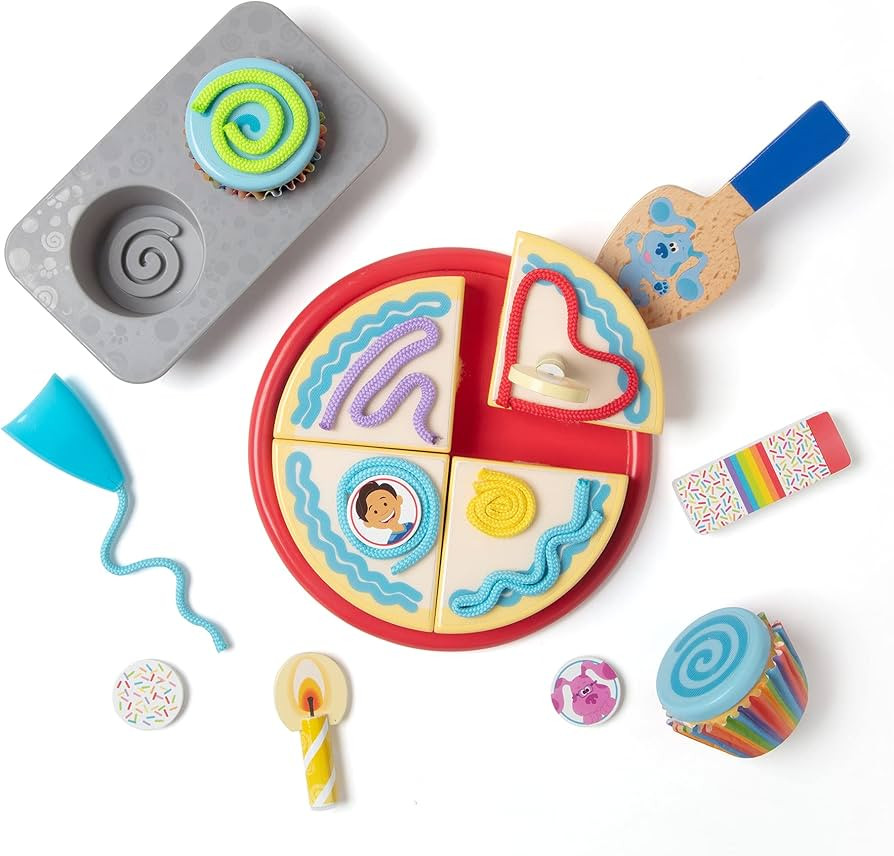 Melissa & Doug Blue's Clues & You! Wooden Birthday Party Play Set (38 Pieces) | Amazon (US)
