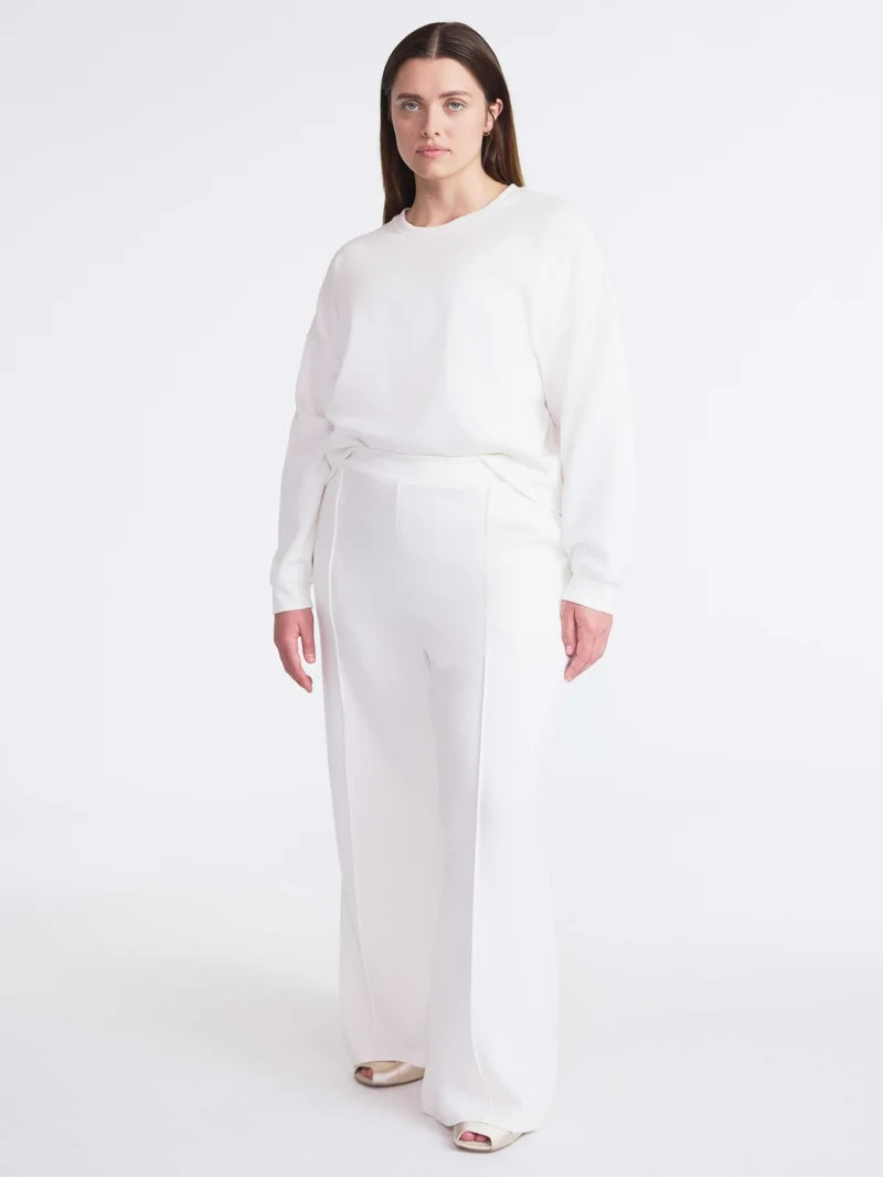 Scoop Women’s and Women’s Plus New Scubaknit Seamed Sweatpants, Regular and Short Lengths, Si... | Walmart (US)