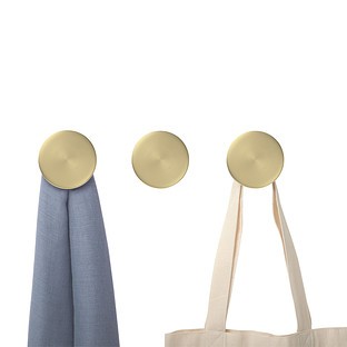 Umbra Satin Gold Round Cappa Hooks | The Container Store