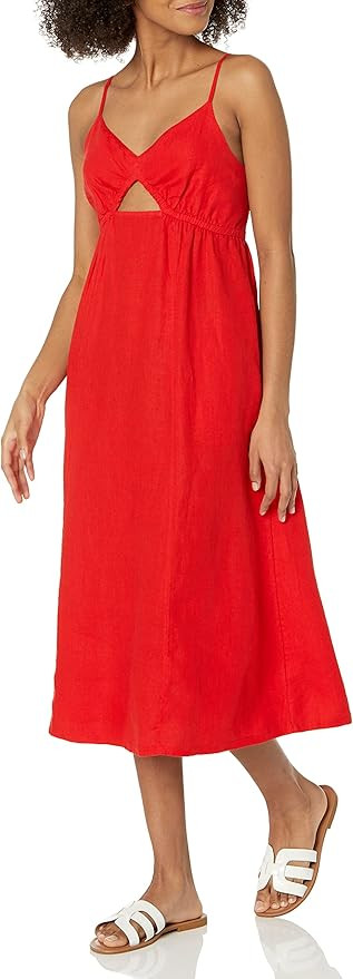 The Drop Women's Maci Strappy V-Neck Cutout Smocked Back Midi Dress | Amazon (US)