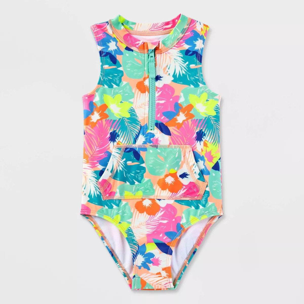 Girls' One Piece Floral Swimsuit - Cat & Jack™ | Target