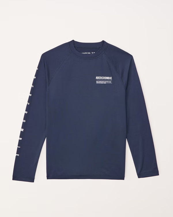 boys long-sleeve logo rashguard | boys swimwear | Abercrombie.com | Abercrombie & Fitch (US)