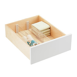 iDESIGN™ 4"" Expandable Drawer Divider Clear Pkg/2 | The Container Store