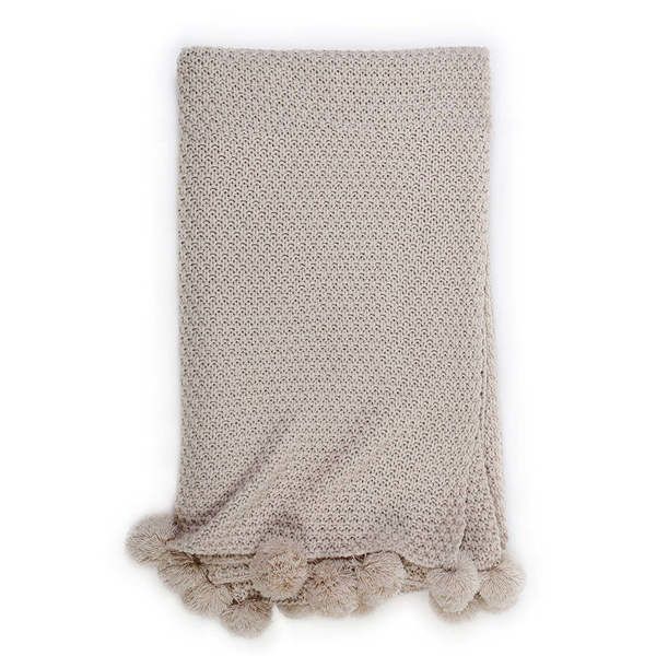 Riley Oversized Taupe Throw Blanket | Scout & Nimble