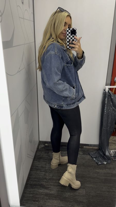 Loved this boxy zip denim jacket! This was a medium but do your True size for an oversized fit! I would have preferred my normal large. Great gift for teens! Trendy style and fit. Free people denim jacket vibes. 

#LTKGiftGuide #LTKmidsize