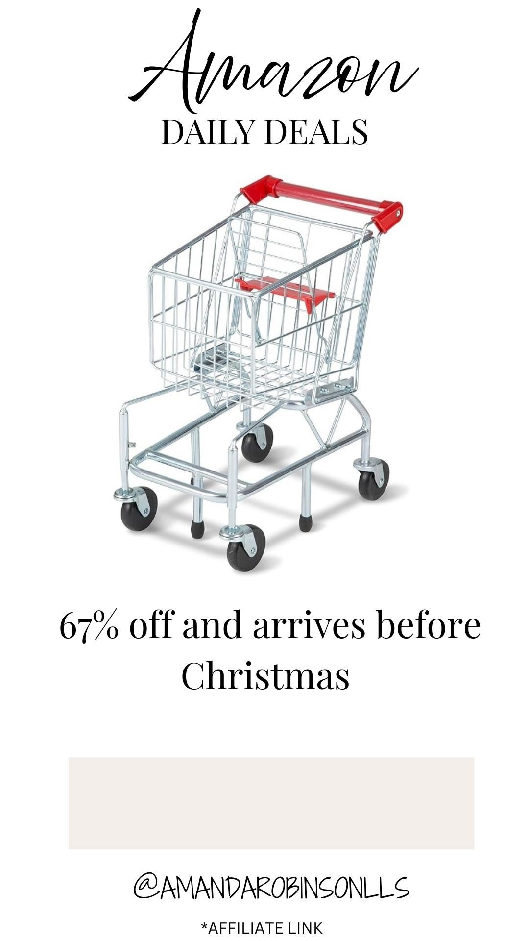 Amazon daily deals
Toddler metal shopping cart 

#LTKKids #LTKSaleAlert