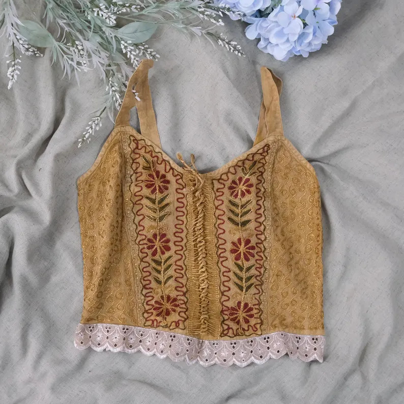 Hand Embroidery Lace Top, Batik Crop Top, Summer Blouse, Petite Handmade Boho Beach Blouse, Festi... | Etsy (US)