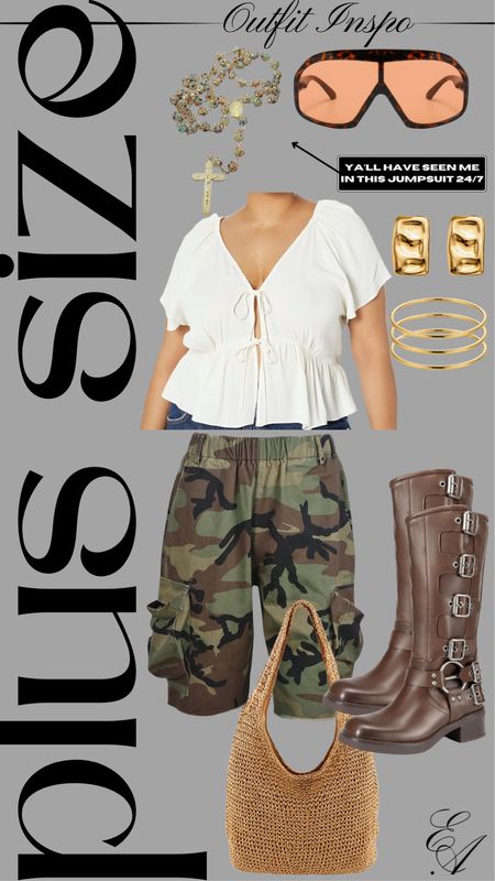 Casual summer fit 🫶🏼

Summer outfit, cargo shorts, camo shorts, moto boots, country concert outfitt

#LTKSeasonal #LTKStyleTip #LTKPlusSize