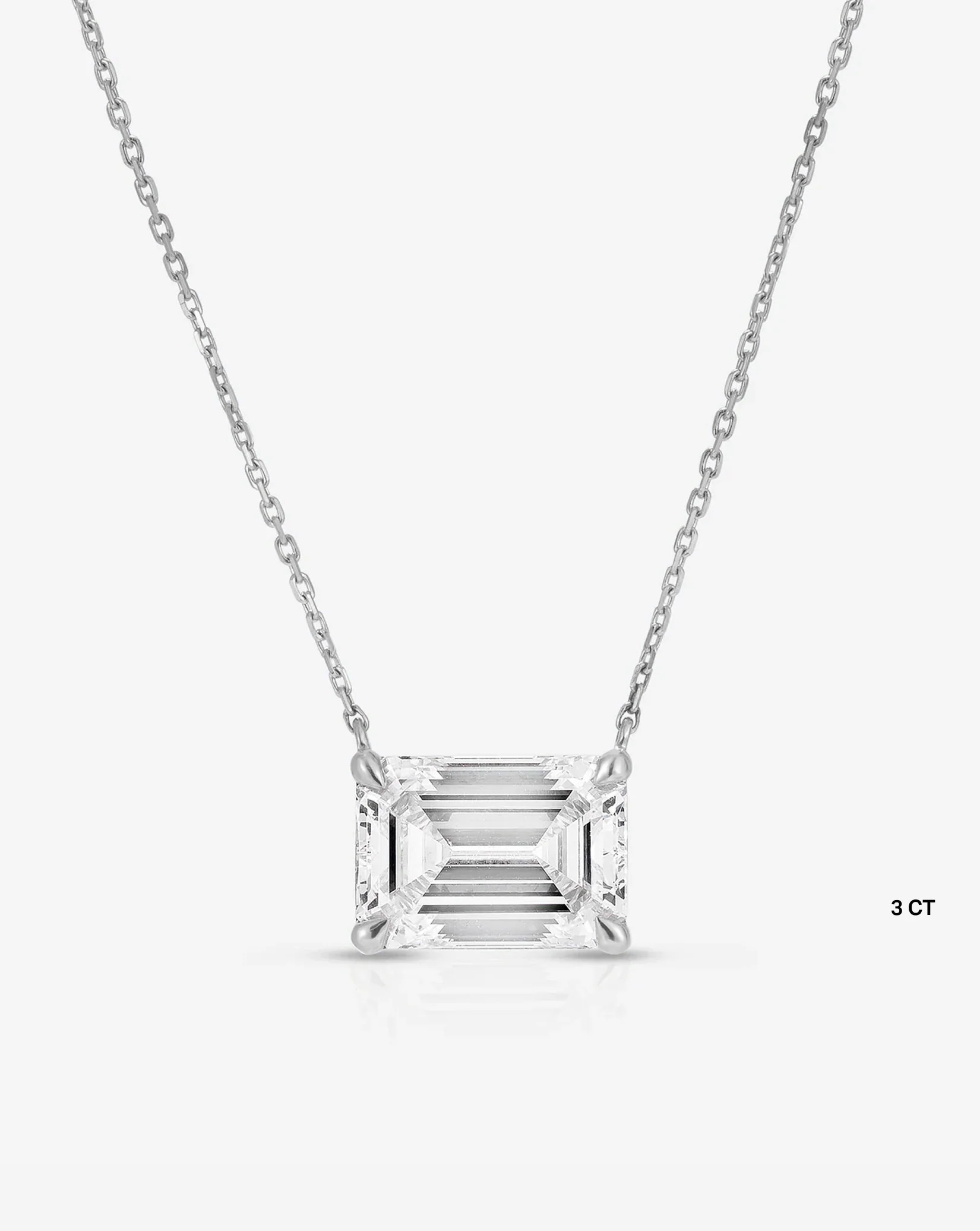 Emerald Lab Diamond Necklace | Ring Concierge