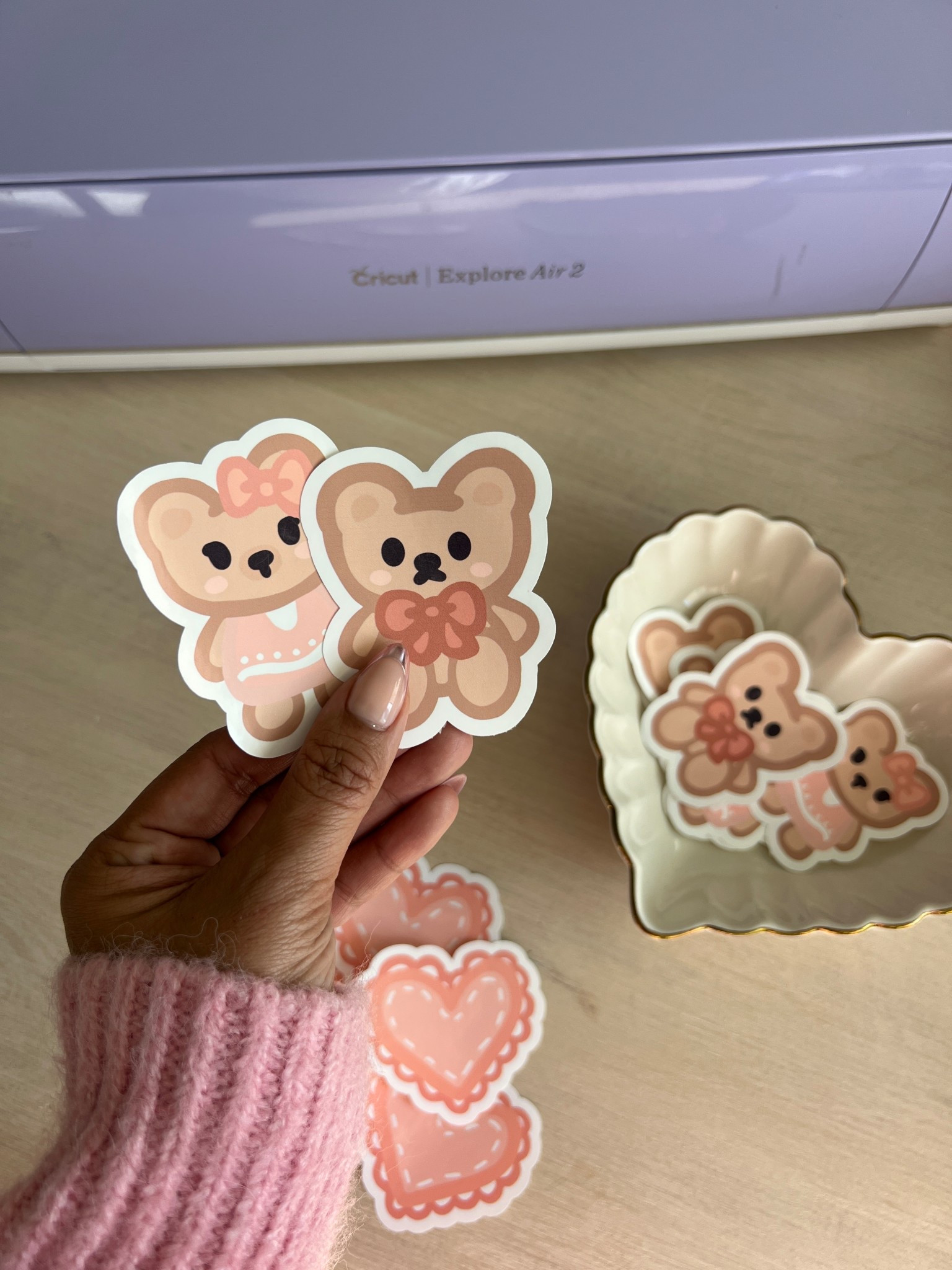 Making stickers with your Cricut is so easy to do! I have a full tutorial posted on my IG @lovenikkile. Linked my favorite sticker paper to use and the Light Grip mat.