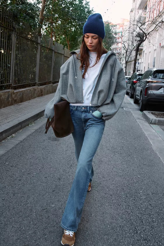 SOFT HOODIE OVERSIZED BOMBER JACKET | Zara US