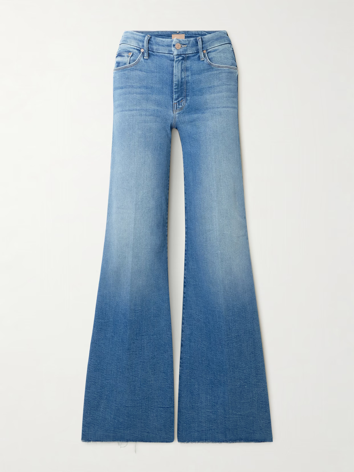 Mother - The Roller Mid-rise Wide-leg Jeans - Blue | NET-A-PORTER (US)