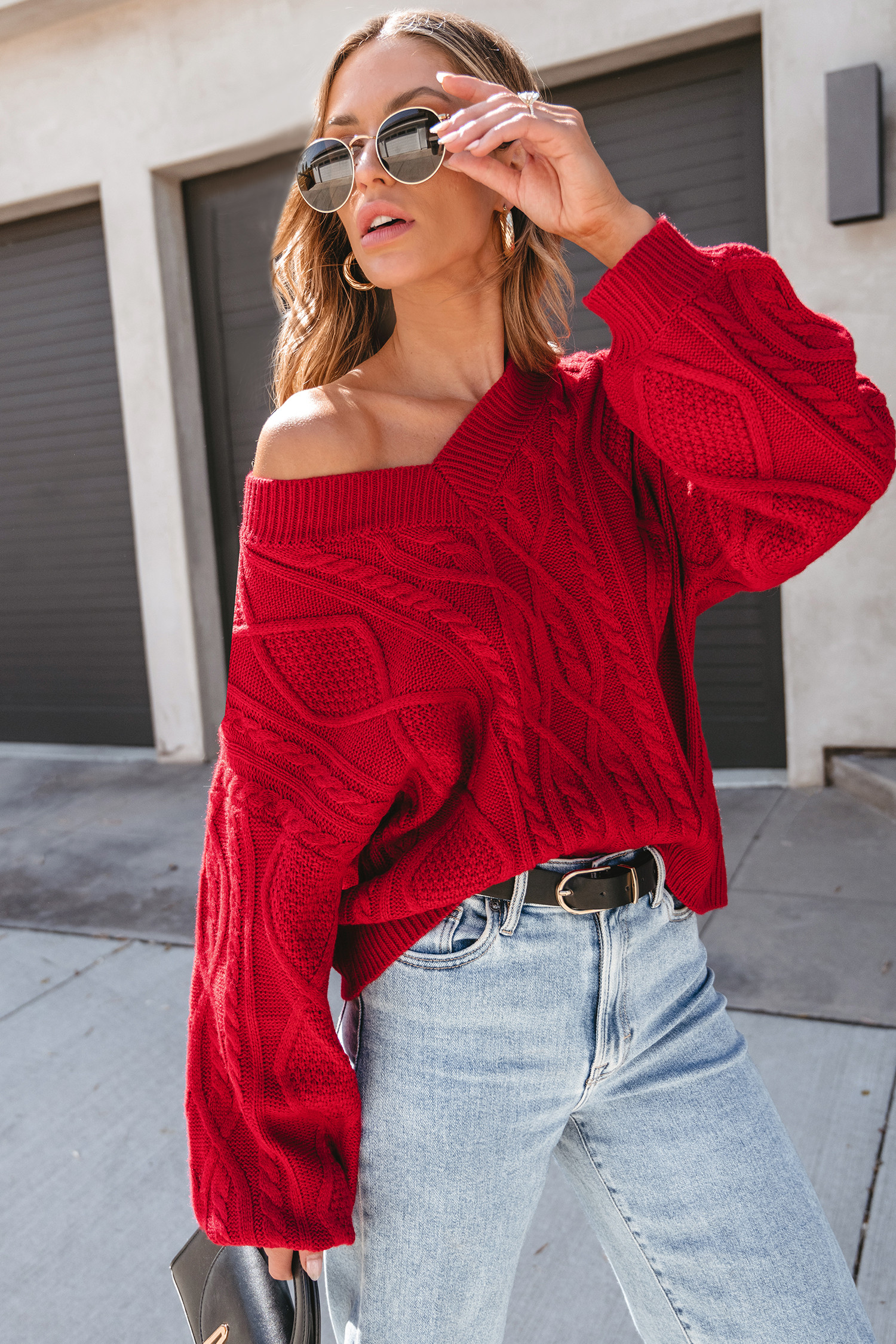Holiday Vibes Cable Knit Sweater | Cupshe US