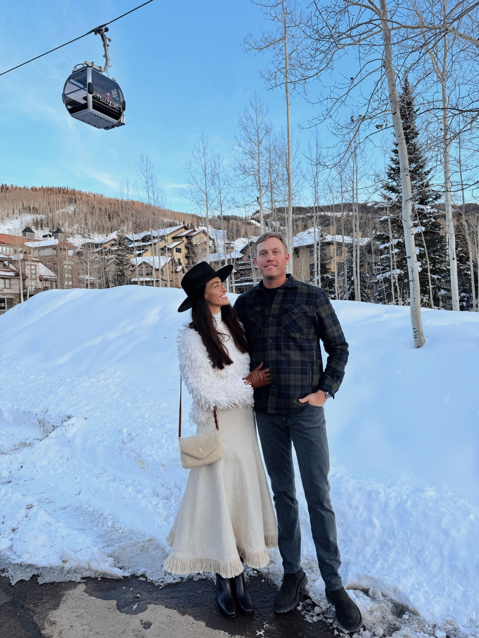 Winter neutrals done right 🤍✨ This cozy cream cashmere sweater is the ultimate cold-weather essential, paired with denim midi skirt with fringes for the perfect mix of comfort and style. I added a luxe Saint Laurent bag and classic leather boots to elevate the look!

Shop everything here!

 #WinterStyle #NeutralFashion #EffortlessChic #ColdWeatherOutfits #LTKstyletip #ShopMyStyle

#LTKStyleTip #LTKPetite #LTKTravel