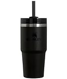 Stanley Quencher H2.0 FlowState Stainless Steel Vacuum Insulated Tumbler with Lid and Straw for Water, Iced Tea or Coffee, Smoothie and More, Black 2.0, 14oz | Amazon (US)