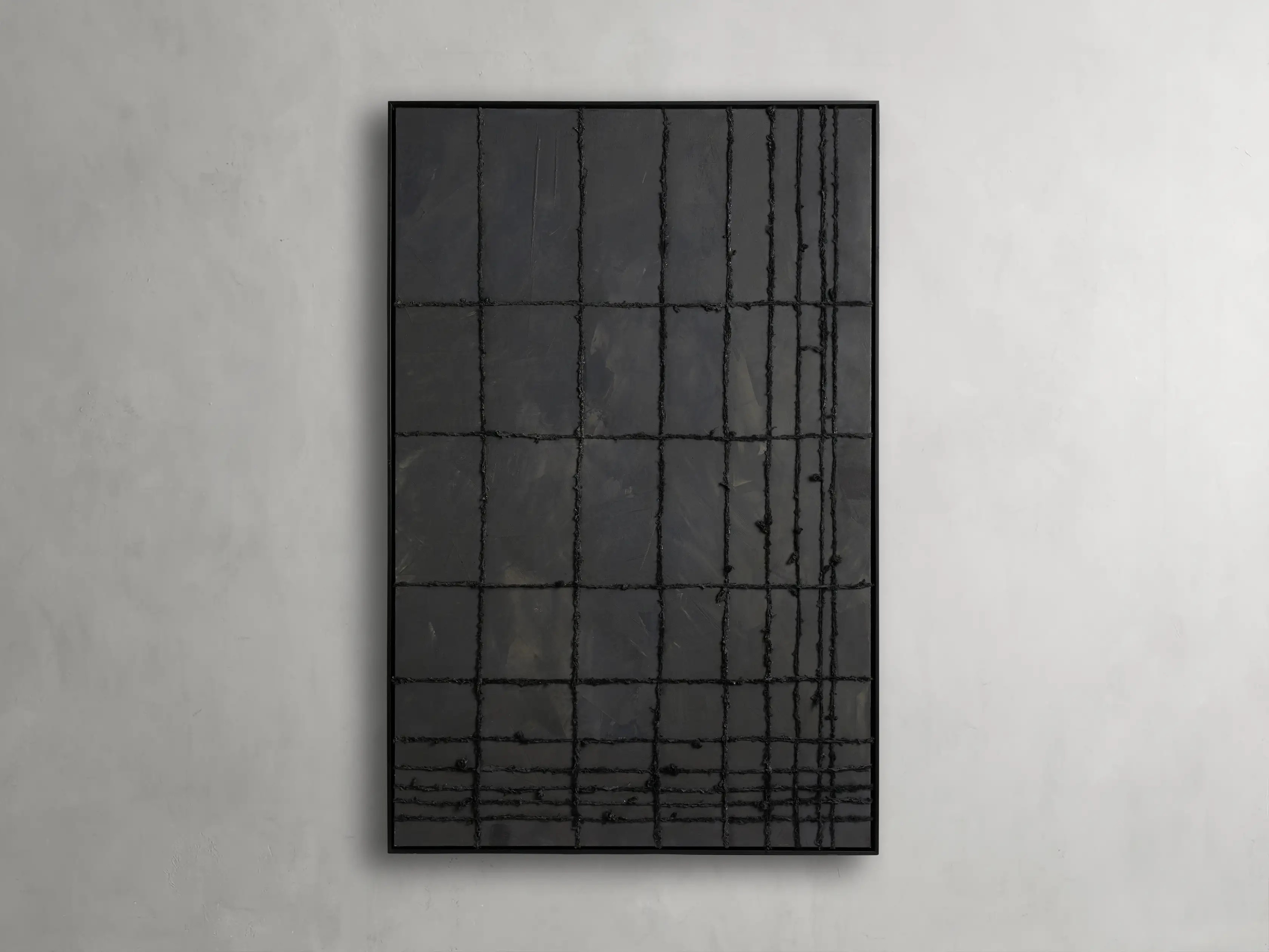 Linear Charcoal Framed Print | Arhaus