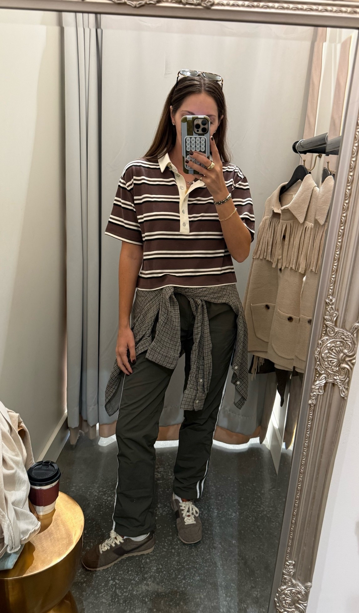 Fall school drop off outfit. Stripe polo.

#LTKootd #LTKmomlife