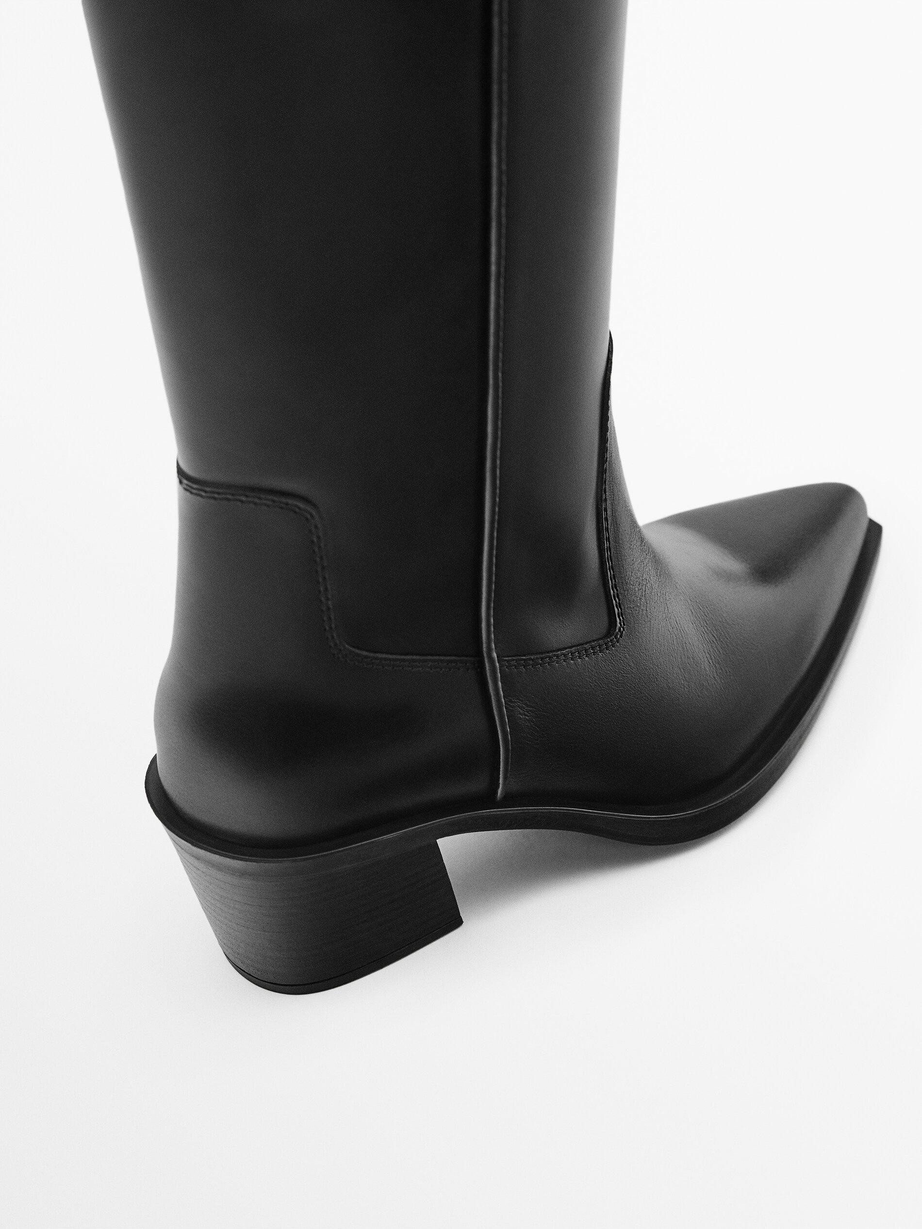 Lederstiefel im Cowboylook | Massimo Dutti DE