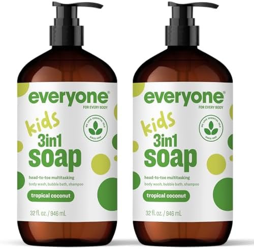 Everyone 3-in-1 Kids Soap, Body Wash, Bubble Bath, Shampoo, 32 Ounce (Pack of 2), Tropical Coconu... | Amazon (US)