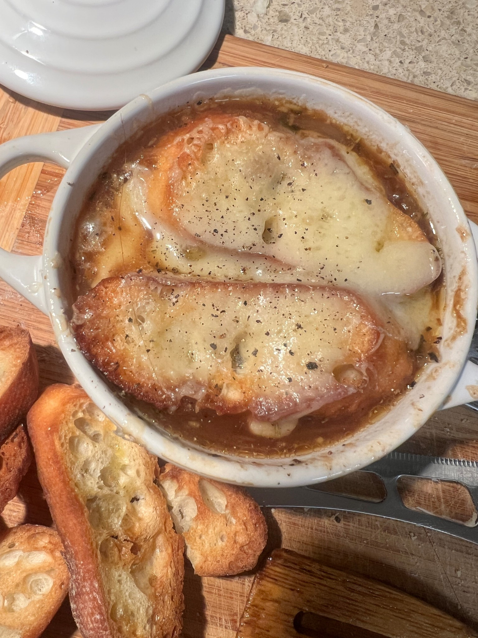 Soup Season 🍲 Nothing warms my heart and soul like a fresh homemade bowl of soup! Inspired by my recent trip to France 🇫🇷 I made this delicious French onion soup! With these mini Le Cruset cocotte pots my soup got to dress the part too!

#LTKfoodie #LTKSeasonal #LTKSaleAlert
