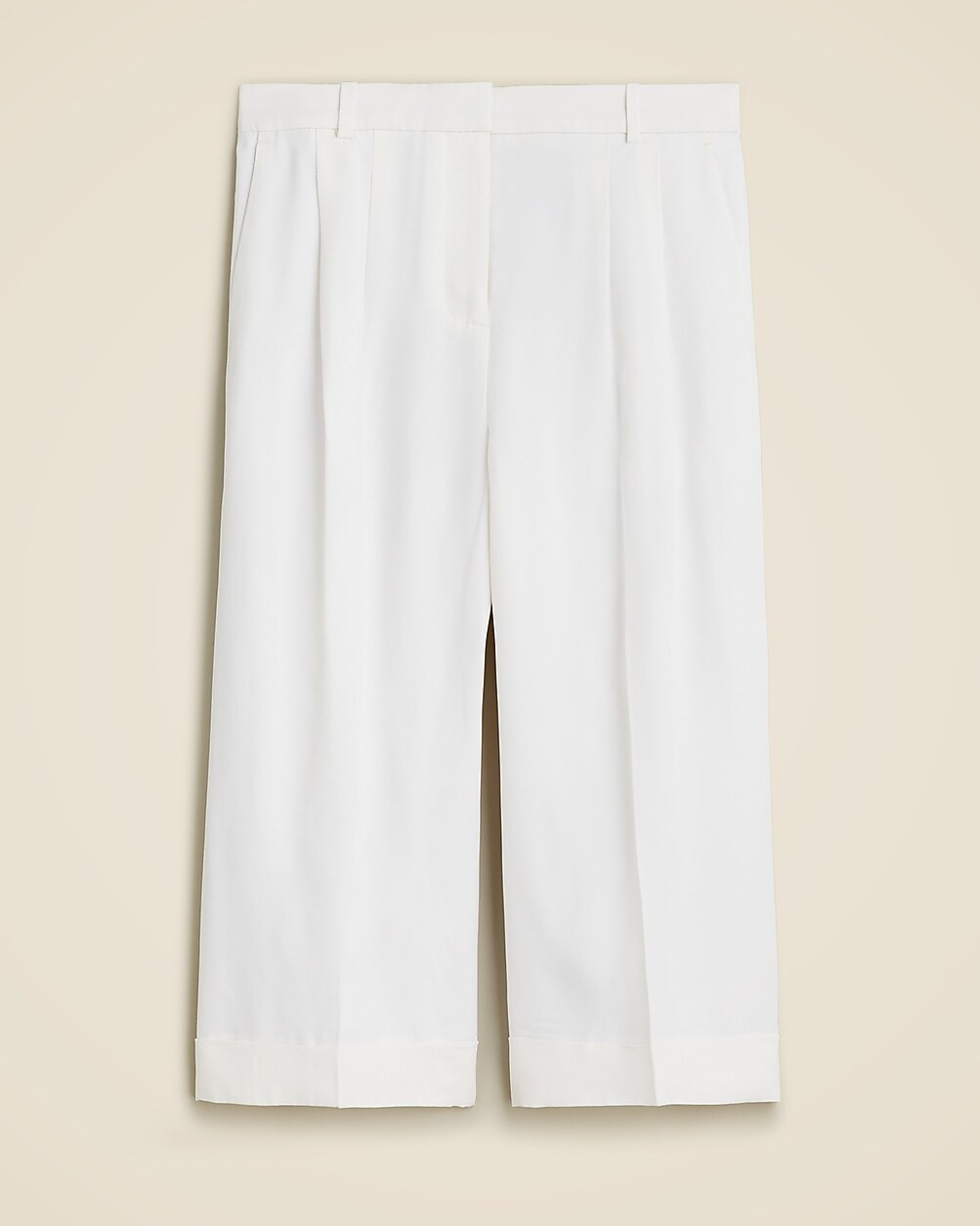 Long pleated trouser short in drapey viscose | J. Crew US