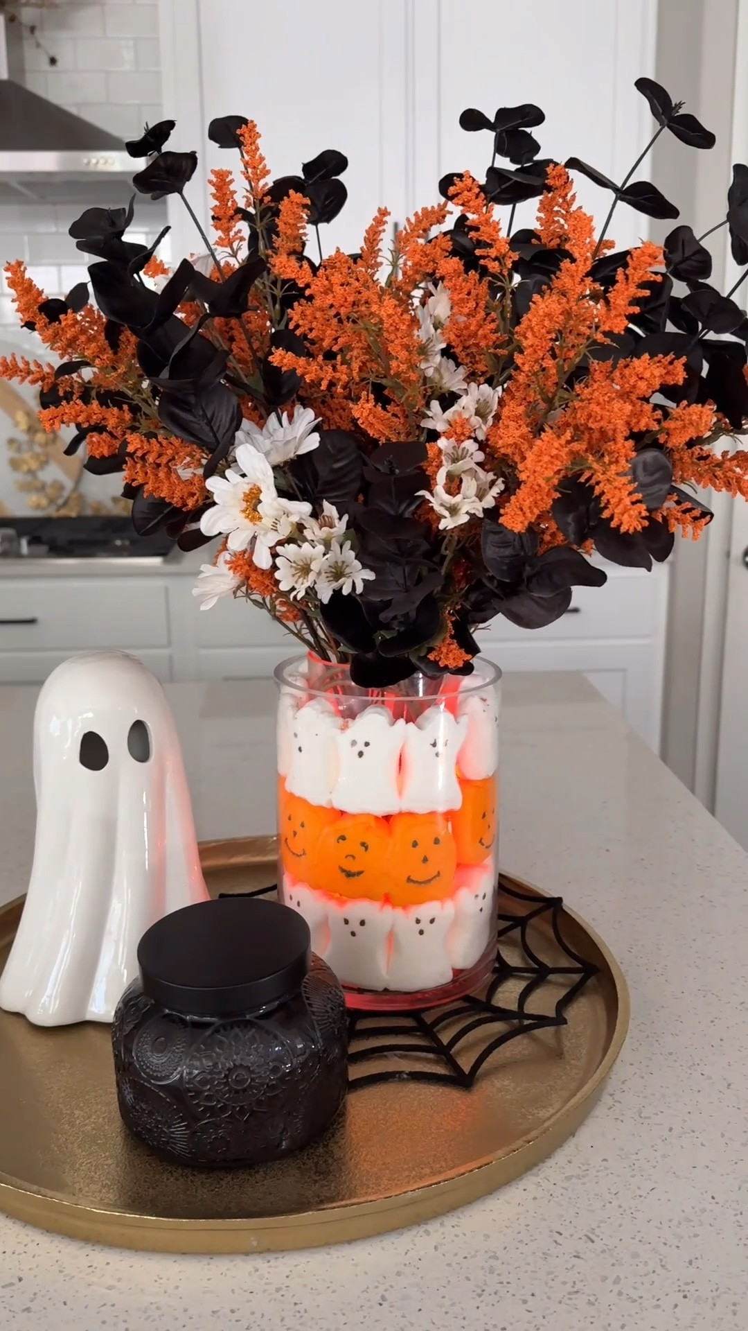 Halloween floral centerpiece, fall floral piece, peeps floral piece, Halloween decor, Halloween craft ideas

#LTKVideo #LTKHome #LTKHalloween