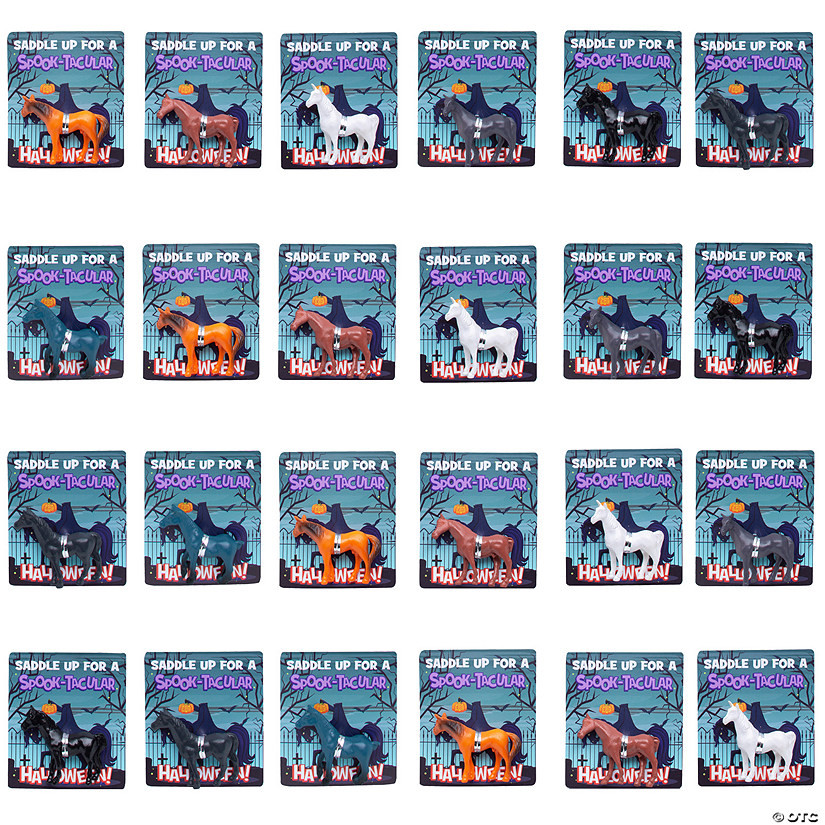 2 1/4" Halloween Mini Horses with Handout Card for 24 | Oriental Trading Company