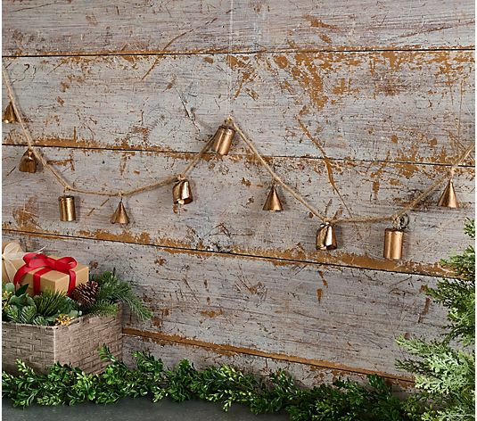 Cozy Cottage by Liz Marie 72" Metall Bells Hanging Garland - QVC.com | QVC