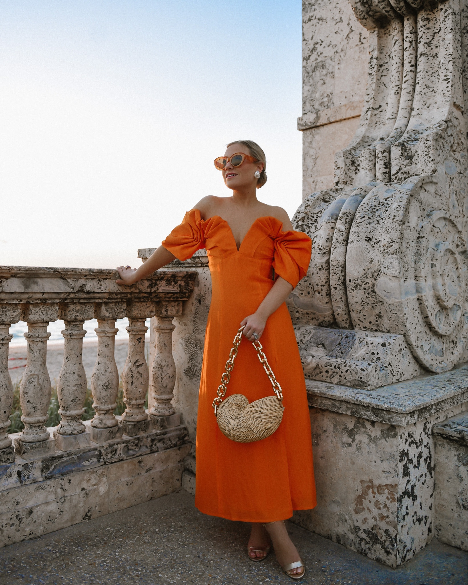cult gaia orange dress