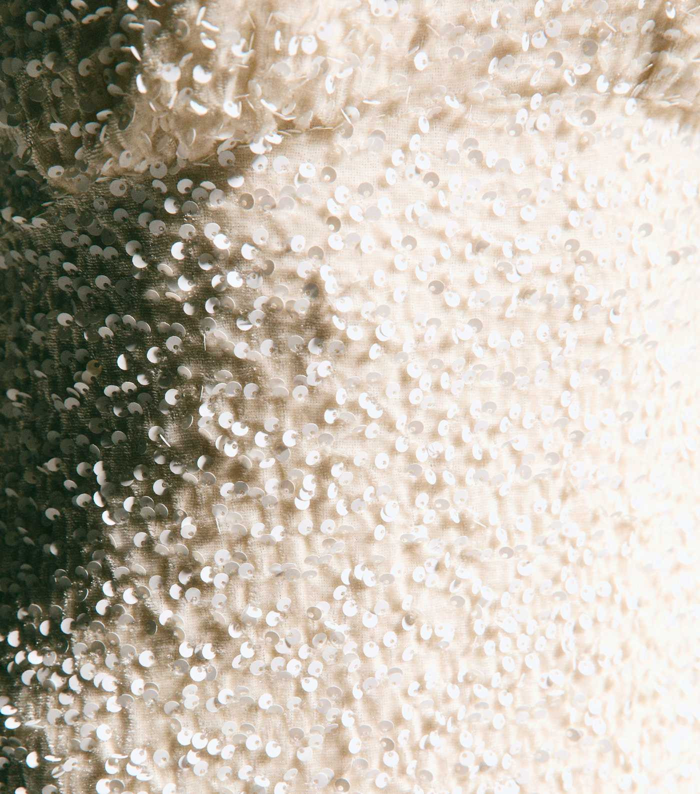 Cream Velvet A-Line Midi Sequin Dress | New Look | New Look (UK)