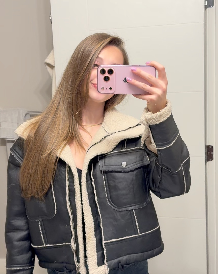 Amazon finds🫶🏽 leather with fur jacket!! 

#LTKootd #LTKgrwm #LTKPetite